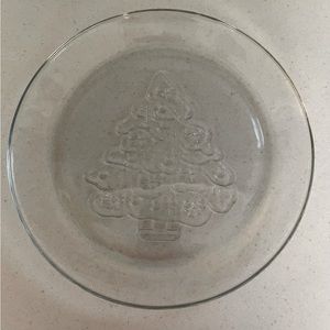 Glass Holiday Serving Platter